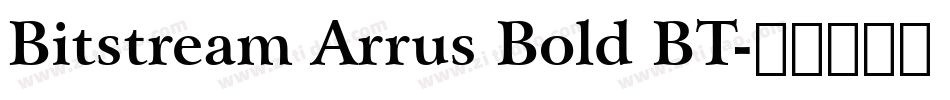 Bitstream Arrus Bold BT字体转换